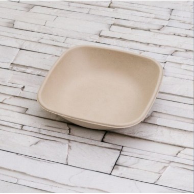 Ecobioshopping - Assiette carrée Nature 750 ml en cellulose - 500 pièces - 14967