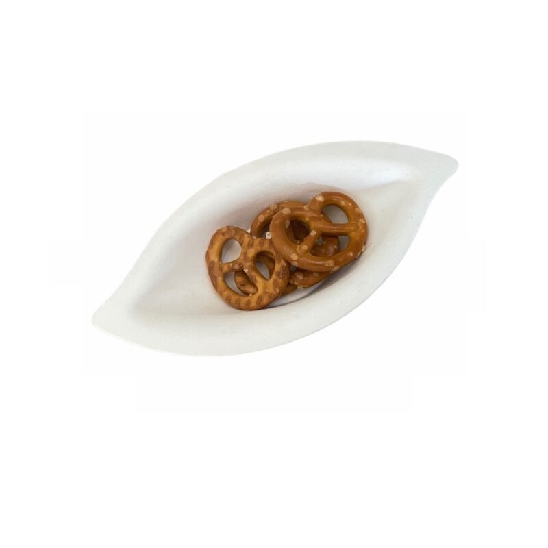 Ecobioshopping - Petite assiette Finger Food Swing 13x6 cm en cellulose - 600 pièces - 10763