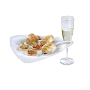 Ecobioshopping - Assiette Porte-Verre Trigon 27x26 cm en cellulose - 200 pièces - N462