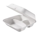 Ecobioshopping - Boîte alimentaire 23,5x19,5x7,5 cm à trois compartiments - 250 pièces - 3468