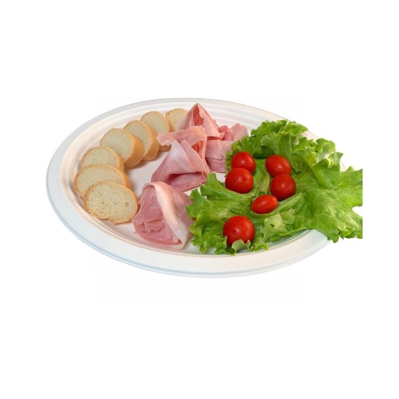 Ecobioshopping - Assiette ovale 32x25 cm en cellulose - 500 pièces - 12410