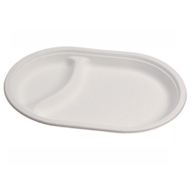 Ecobioshopping - Plateau 30x21 à deux compartiments en cellulose - 500 pièces - 5104