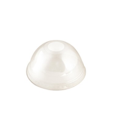 Ecobioshopping - Couvercle en forme de dôme en PLA, diamètre 85 mm avec trou pour verres 61431 et 61360 - 800 pièces. - 61701