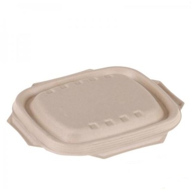 Ecobioshopping - Couvercle rectangulaire Nature en pulpe de cellulose - 500 pièces - 15360