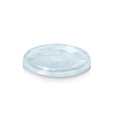Ecobioshopping - Couvercle en PLA de 10 cm de diamètre avec trou pour paille - 1200 pièces - 2826