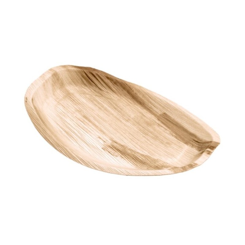 Ecobioshopping - Plateau moyen 36x25 cm en feuille de palmier - 100 pièces - N136