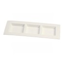Ecobioshopping - Plateau Dedra trois compartiments 26x11 cm en cellulose - 450 pièces - N464