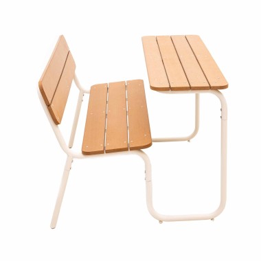 Veba - Table de pique-nique Soullmate - Beige-Polywood - 5738123301