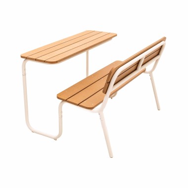 Veba - Table de pique-nique Soullmate - Beige-Polywood - 5738123301