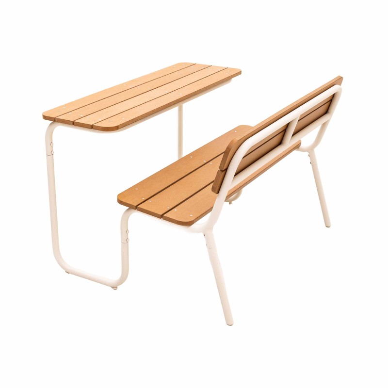 Veba - Table de pique-nique Soullmate - Beige-Polywood - 5738123301