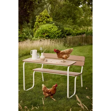 Veba - Table de pique-nique Soullmate - Beige-Polywood - 5738123301
