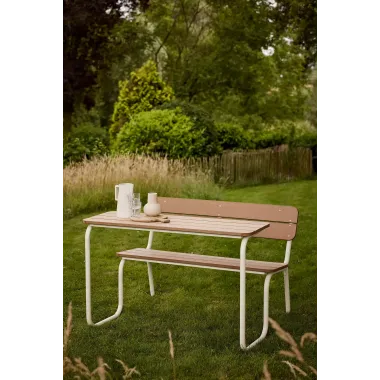 Veba - Table de pique-nique Soullmate - Beige-Polywood - 5738123301