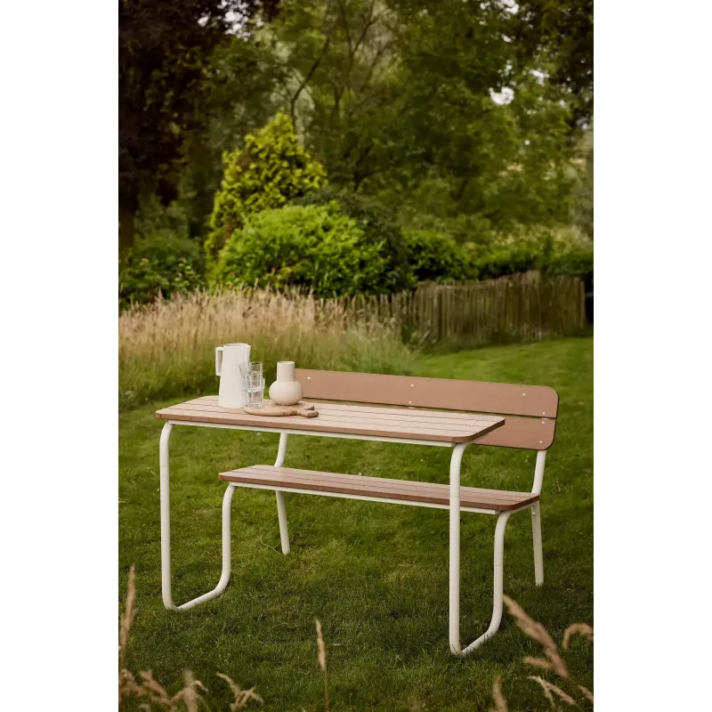 Veba - Table de pique-nique Soullmate - Beige-Polywood - 5738123301