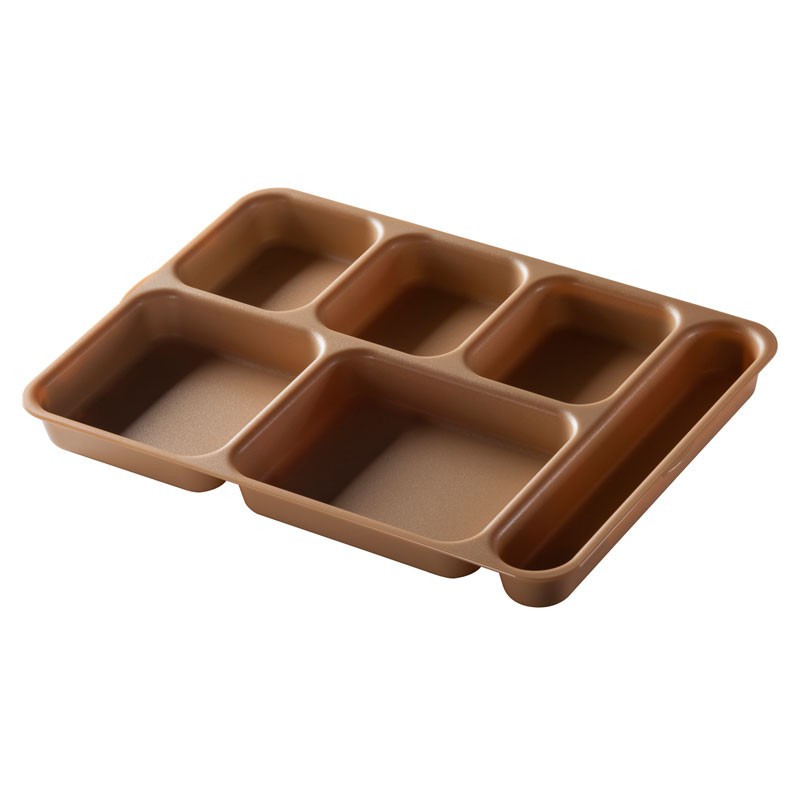 Dbmark - Plateau 6 compartiments - 25,4 x 36 x 2,9 cm - Beige - 10146DCW133