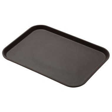 Dbmark - Plateau rectangulaire Camtread rebord élevé - Surface antidérapante - 27 x 35 cm - Brun taverne - 1014CT138