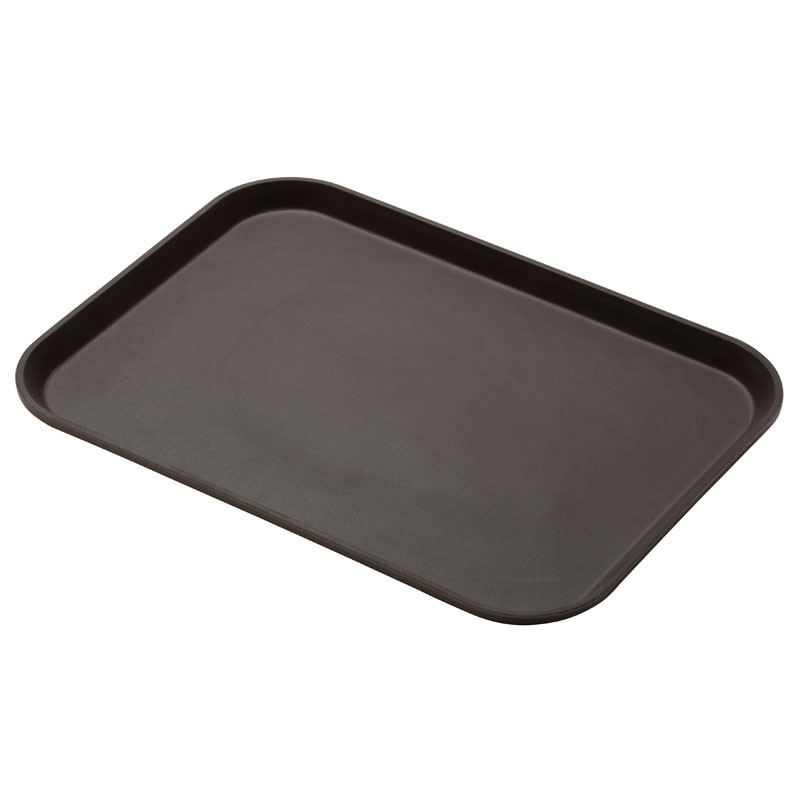 Dbmark - Plateau rectangulaire Camtread rebord élevé - Surface antidérapante - 27 x 35 cm - Brun taverne - 1014CT138