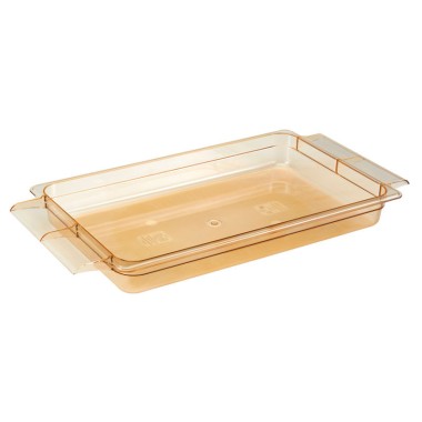 Dbmark - Bac avec poignée GN 1/1  - Haute température - 32,5 x 53 x 6,5 cm - Ambre - 12HPH150
