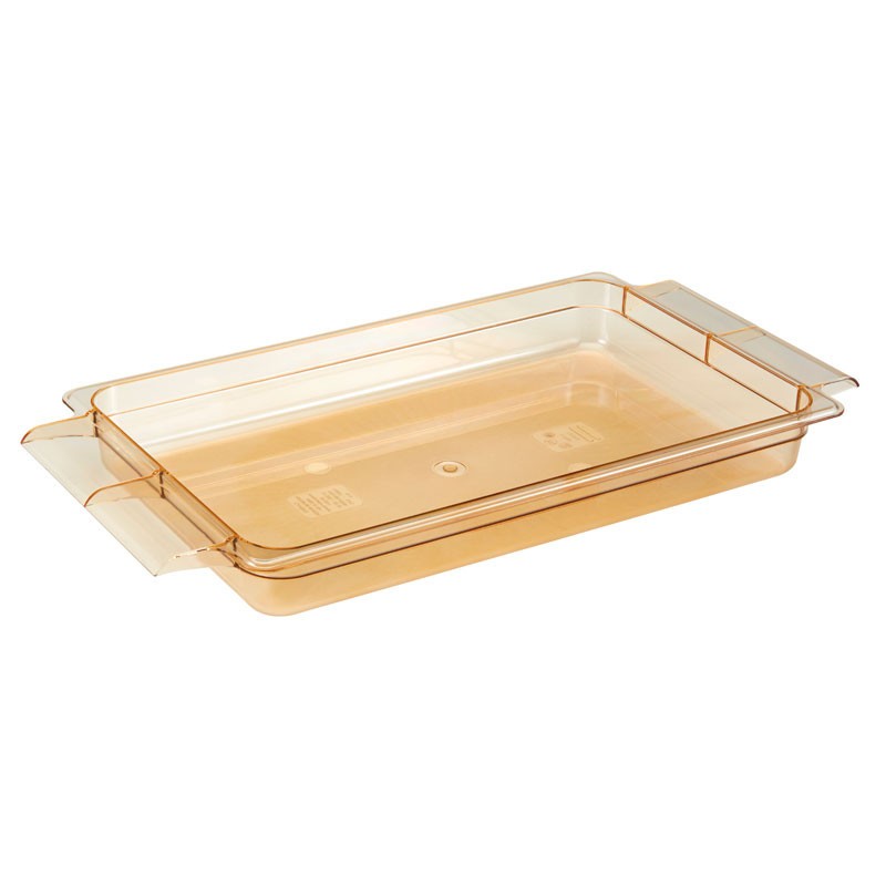 Dbmark - Bac avec poignée GN 1/1  - Haute température - 32,5 x 53 x 6,5 cm - Ambre - 12HPH150