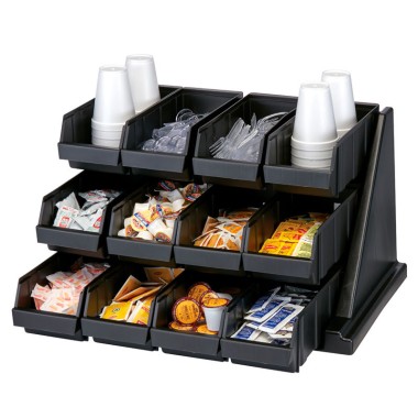Dbmark - Support avec 12 casiers - 64,8 x 54,3 x 36,2 cm - Noir - 12RS12110