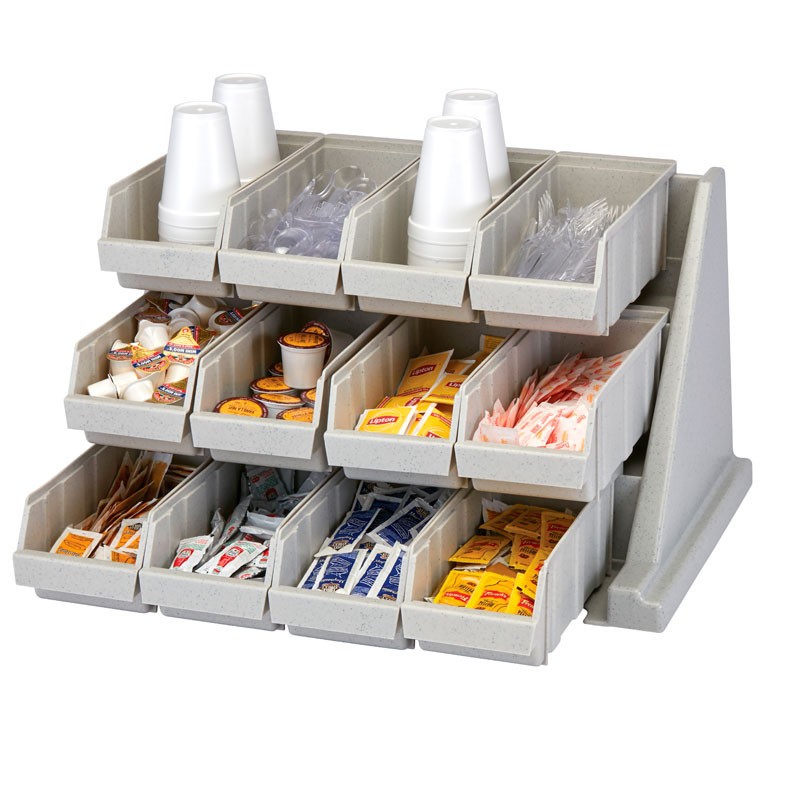 Dbmark - Support avec 12 casiers - 64,8 x 54,3 x 36,2 cm - Gris Moucheté - 12RS12480