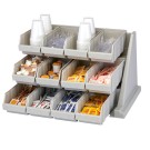 Dbmark - Support avec 12 casiers - 64,8 x 54,3 x 36,2 cm - Gris Moucheté - 12RS12480