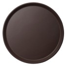 Dbmark - Plateau rond Camtread rebord élevé - Surface antidérapante - 35,5 x 35,5 cm - Brun taverne - 1400CT138