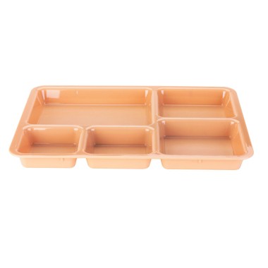 Dbmark - Plateau 5 compartiments  - 36,5 x 26,8 x 3,3 cm - Beige - 1411CW133