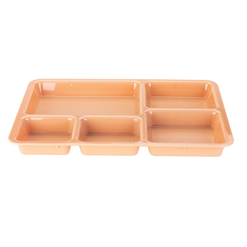 Dbmark - Plateau 5 compartiments  - 36,5 x 26,8 x 3,3 cm - Beige - 1411CW133