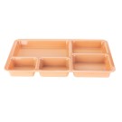 Dbmark - Plateau 5 compartiments  - 36,5 x 26,8 x 3,3 cm - Beige - 1411CW133