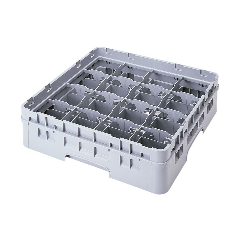 Dbmark - Casiers de lavage pour tasses - 16 compartiments - Haut max 10,7 cm - 50 x 50 x 14,3 cm - Gris Clair - 16C414151