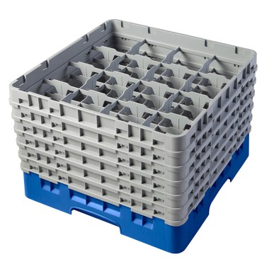 Dbmark - Casiers de lavage - 16 compartiments verres et verres à pied - Haut max 29,8 cm - 50 x 50 x 34,9 cm - Bleu - 16S1114168