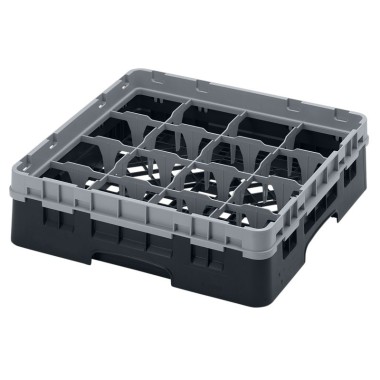 Dbmark - Casiers de lavage - 16 compartiments verres et verres à pied - Haut max 9,2 cm - 50 x 50 x 14,3 cm - Noir - 16S318110
