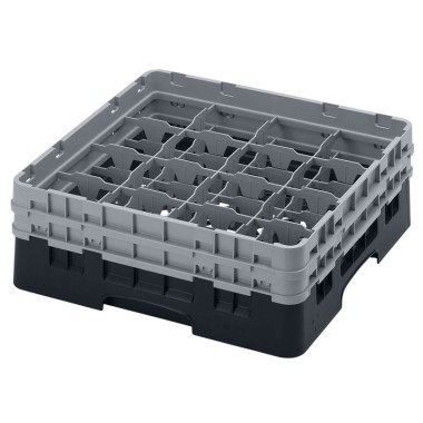 Dbmark - Casiers de lavage - 16 compartiments verres et verres à pied - Haut max 13,3 cm - 50 x 50 x 18,4 cm - Noir - 16S434110