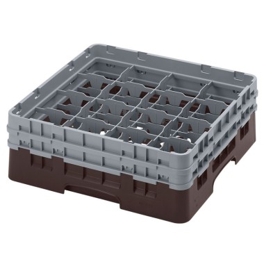 Dbmark - Casiers de lavage - 16 compartiments verres et verres à pied - Haut max 13,3 cm - 50 x 50 x 18,4 cm - Brun - 16S434167
