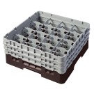 Dbmark - Casiers de lavage - 16 compartiments verres et verres à pied - Haut max 17,4 cm - 50 x 50 x 22,5 cm - Brun - 16S638167
