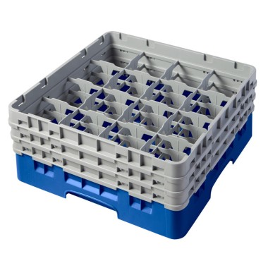 Dbmark - Casiers de lavage - 16 compartiments verres et verres à pied - Haut max 17,4 cm - 50 x 50 x 22,5 cm - Bleu - 16S638168