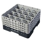Dbmark - Casiers de lavage - 16 compartiments verres et verres à pied - Haut max 21,5 cm - 50 x 50 x 26,7 cm - Noir - 16S800110