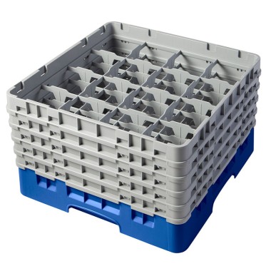 Dbmark - Casiers de lavage - 16 compartiments verres et verres à pied - Haut max 25,7 cm - 50 x 50 x 30,8 cm - Bleu - 16S958168