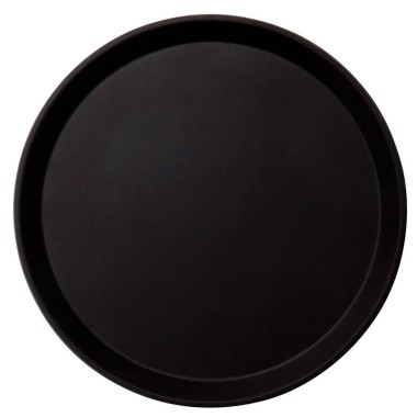 Dbmark - Plateau rond Camtread rebord élevé - Surface antidérapante - 45 x 45 cm - Noir - 1800CT110