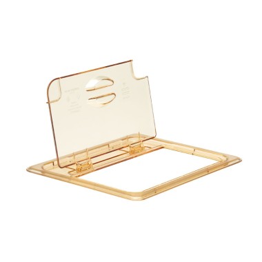 Dbmark - Couvercle FlipLid à encoche GN 1/2 - Haute température - 26,5 x 32,5 cm - Ambre - 20HPLN150