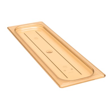 Dbmark - Couvercle plat GN 2/4 - Haute température - 16,2 x 53 cm - Ambre - 20LPHPC150