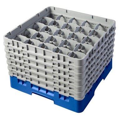 Dbmark - Casiers de lavage - 25 compartiments verres et verres à pied - Haut max 29,8 cm - 50 x 50 x 34,9 cm - Bleu - 25S1114168