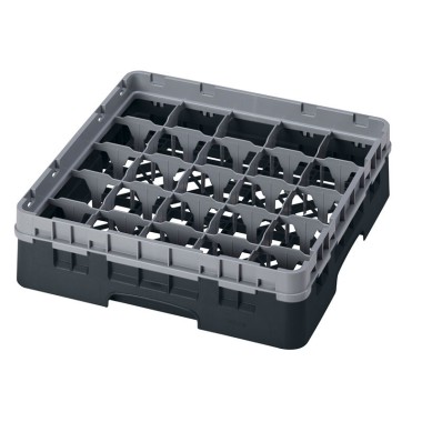 Dbmark - Casiers de lavage - 25 compartiments verres et verres à pied - Haut max 9,2 cm - 50 x 50 x 14,3 cm - Noir - 25S318110