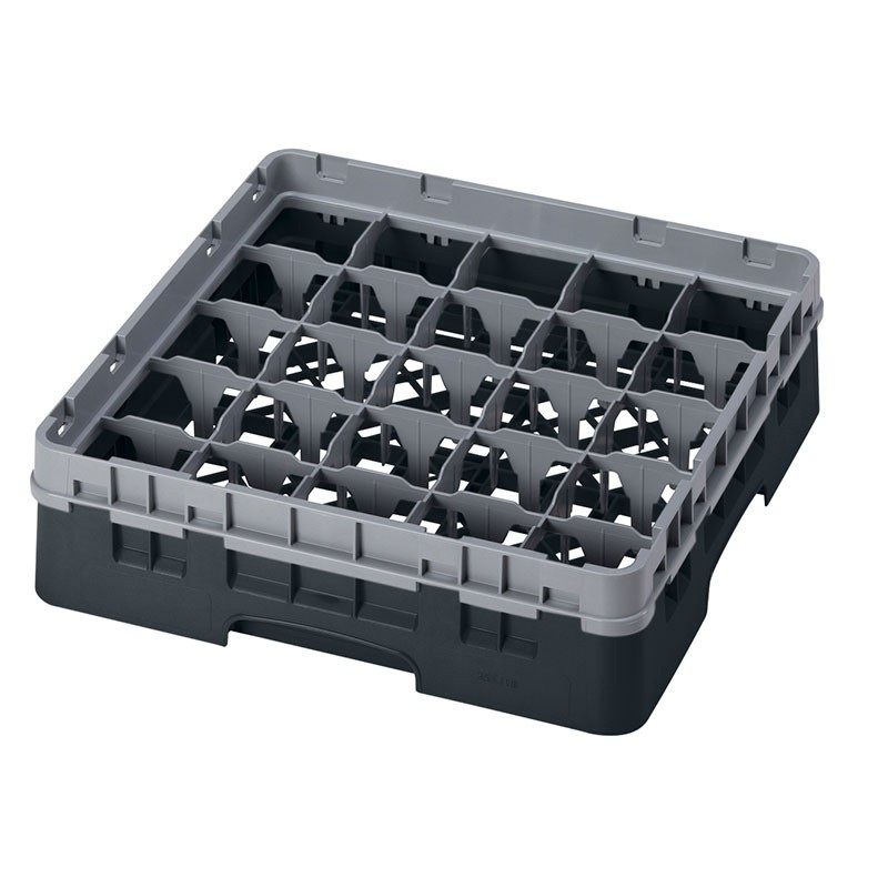 Dbmark - Casiers de lavage - 25 compartiments verres et verres à pied - Haut max 9,2 cm - 50 x 50 x 14,3 cm - Noir - 25S318110