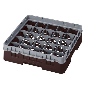 Dbmark - Casiers de lavage - 25 compartiments verres et verres à pied - Haut max 9,2 cm - 50 x 50 x 14,3 cm - Brun - 25S318167