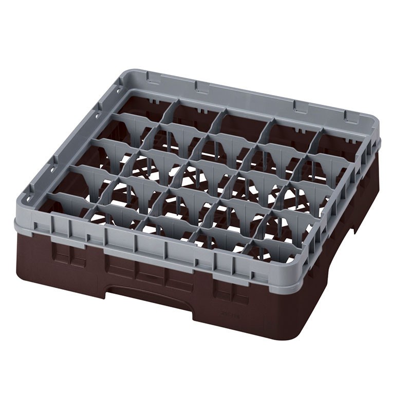 Dbmark - Casiers de lavage - 25 compartiments verres et verres à pied - Haut max 9,2 cm - 50 x 50 x 14,3 cm - Brun - 25S318167