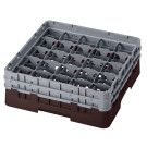 Dbmark - Casiers de lavage - 25 compartiments verres et verres à pied - Haut max 13,3 cm - 50 x 50 x 18,4 cm - Brun - 25S434167