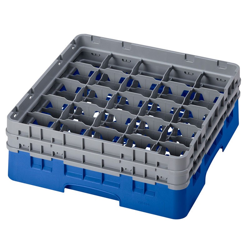 Dbmark - Casiers de lavage - 25 compartiments verres et verres à pied - Haut max 13,3 cm - 50 x 50 x 18,4 cm - Bleu - 25S434168