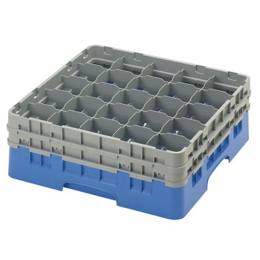 Dbmark - Casiers de lavage - 25 compartiments verres et verres à pied - Haut max 15,5 cm - 50 x 50 x 18,4 cm - Bleu - 25S534168