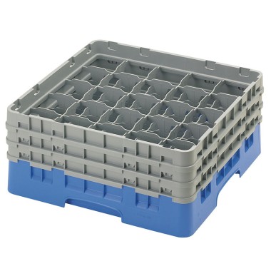 Dbmark - Casiers de lavage - 25 compartiments verres et verres à pied - Haut max 17,4 cm - 50 x 50 x 22,5 cm - Bleu - 25S638168